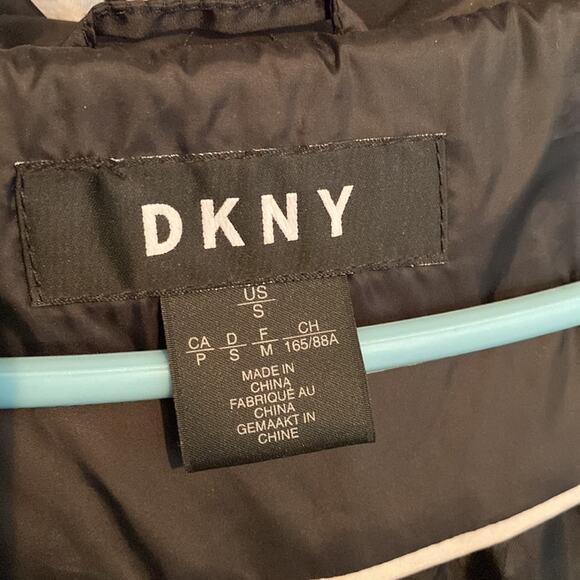 DKNY Faux Fur Trim Hooded Puffer Coat - Picture 5 of 15